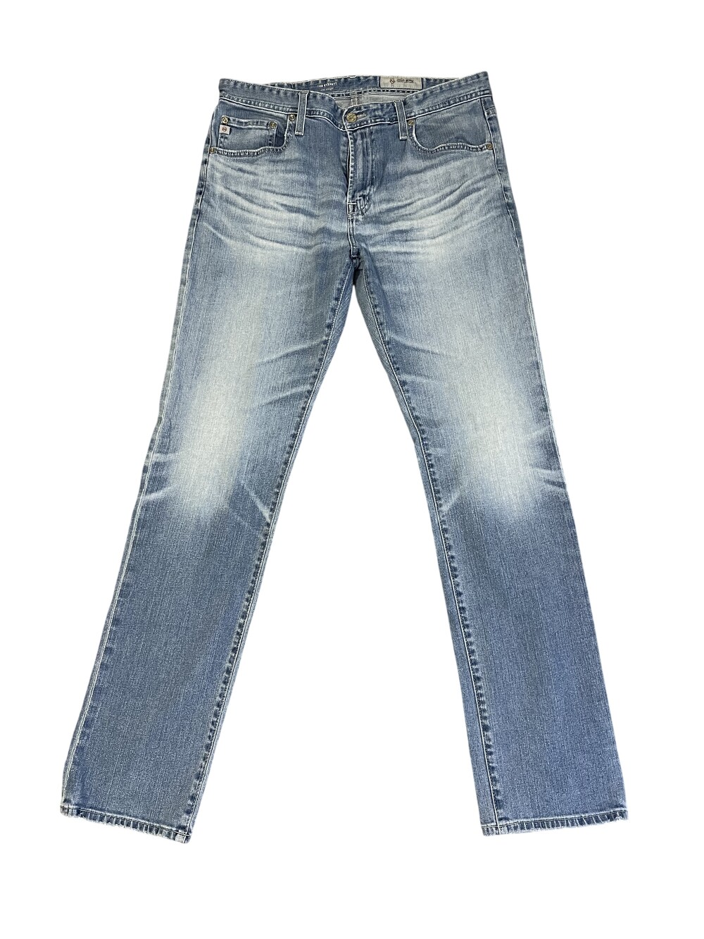AG Adriano Goldschmied Everett Jeans Mens 34x31 Light Wash Slim Straight Denim